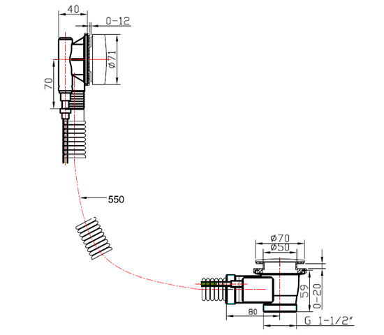 bathtub-drainer-nib100-drawing