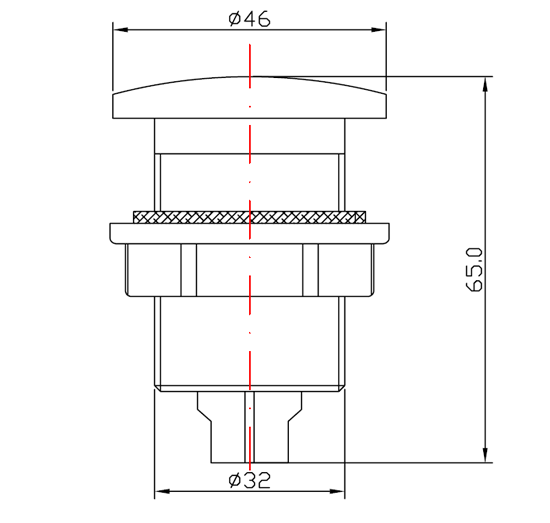 bathtub-air-pump-control-button-acb001-drawing