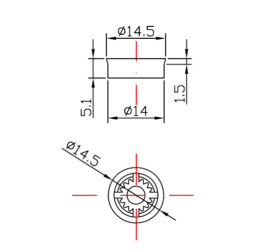 H4A-5L Shower water flow regulator drawing