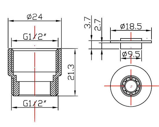 Global Nino Shower Regulator Drawing